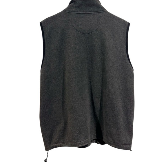Gray Fleece Vest Large Zip Up Croft & Barrow Fall Winter Outerwear Layer - Picture 2 of 4